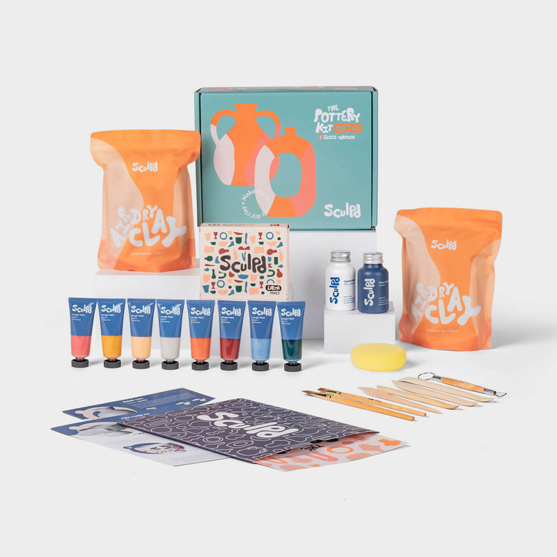 Sculpd Candle Making Kit for One with Earth Tones Paint Set