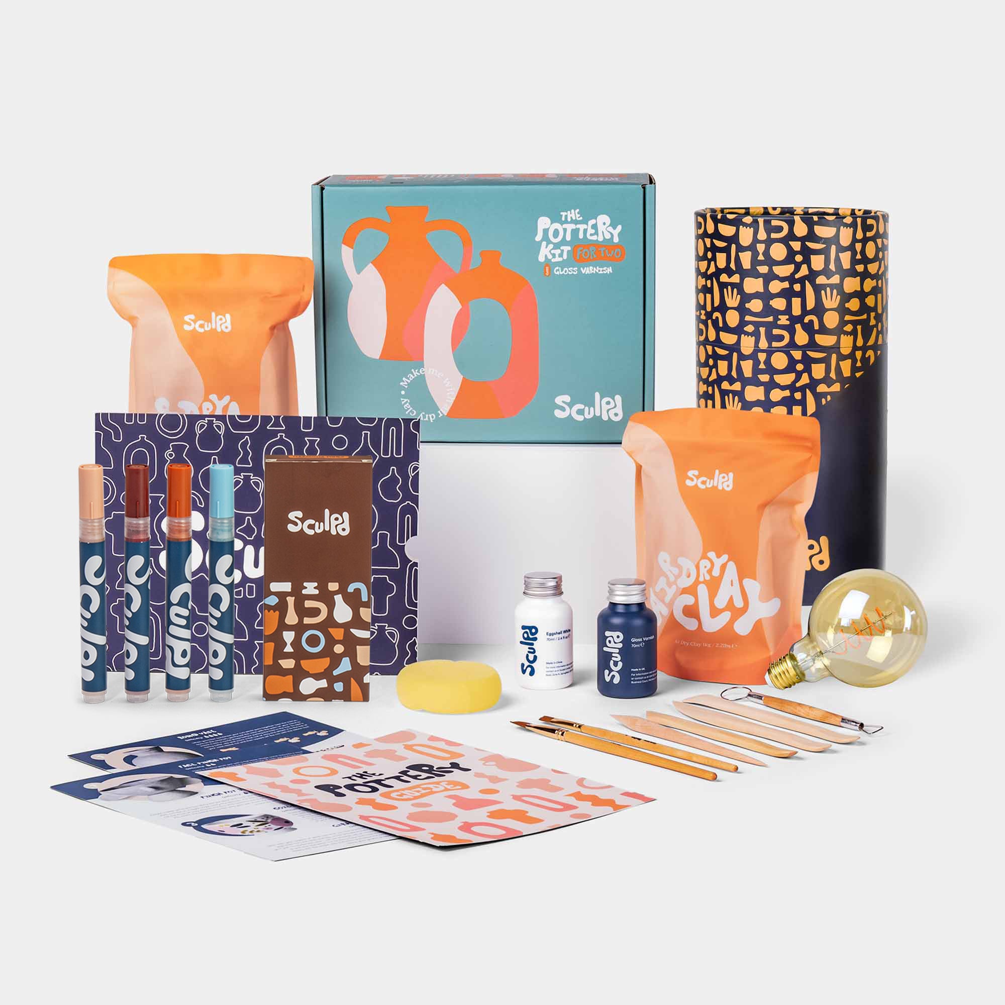 Sculpd filament lamp kit with terracotta pens set