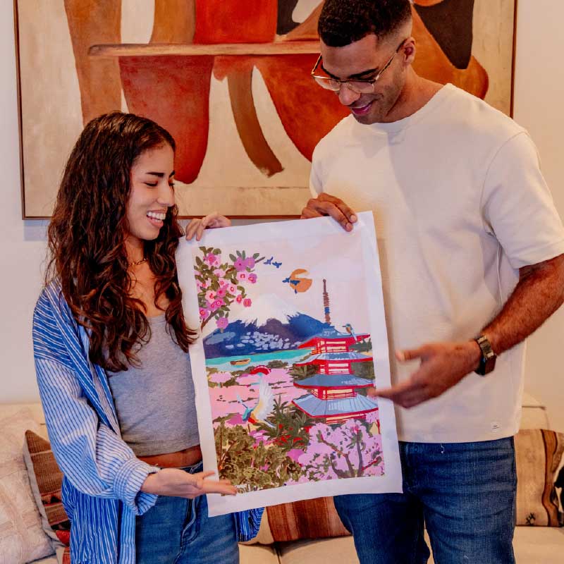 Date night finished painting with paint by numbers kit