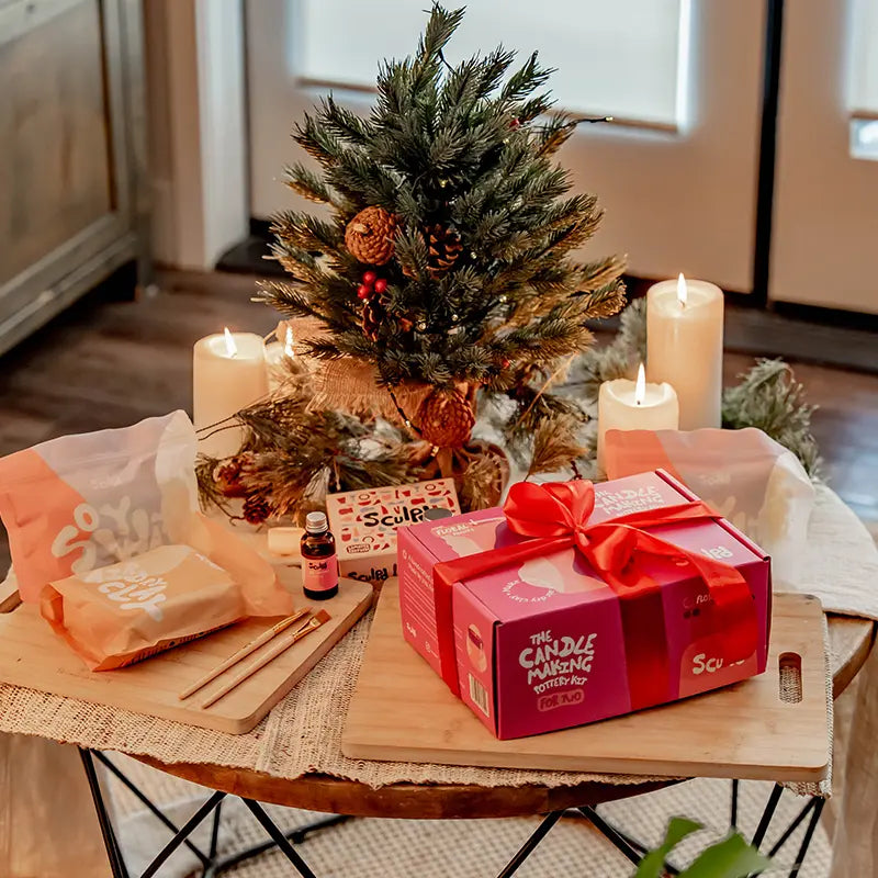 Sculpd Candle Making Kit for Two in a Cozy Christmas Setting