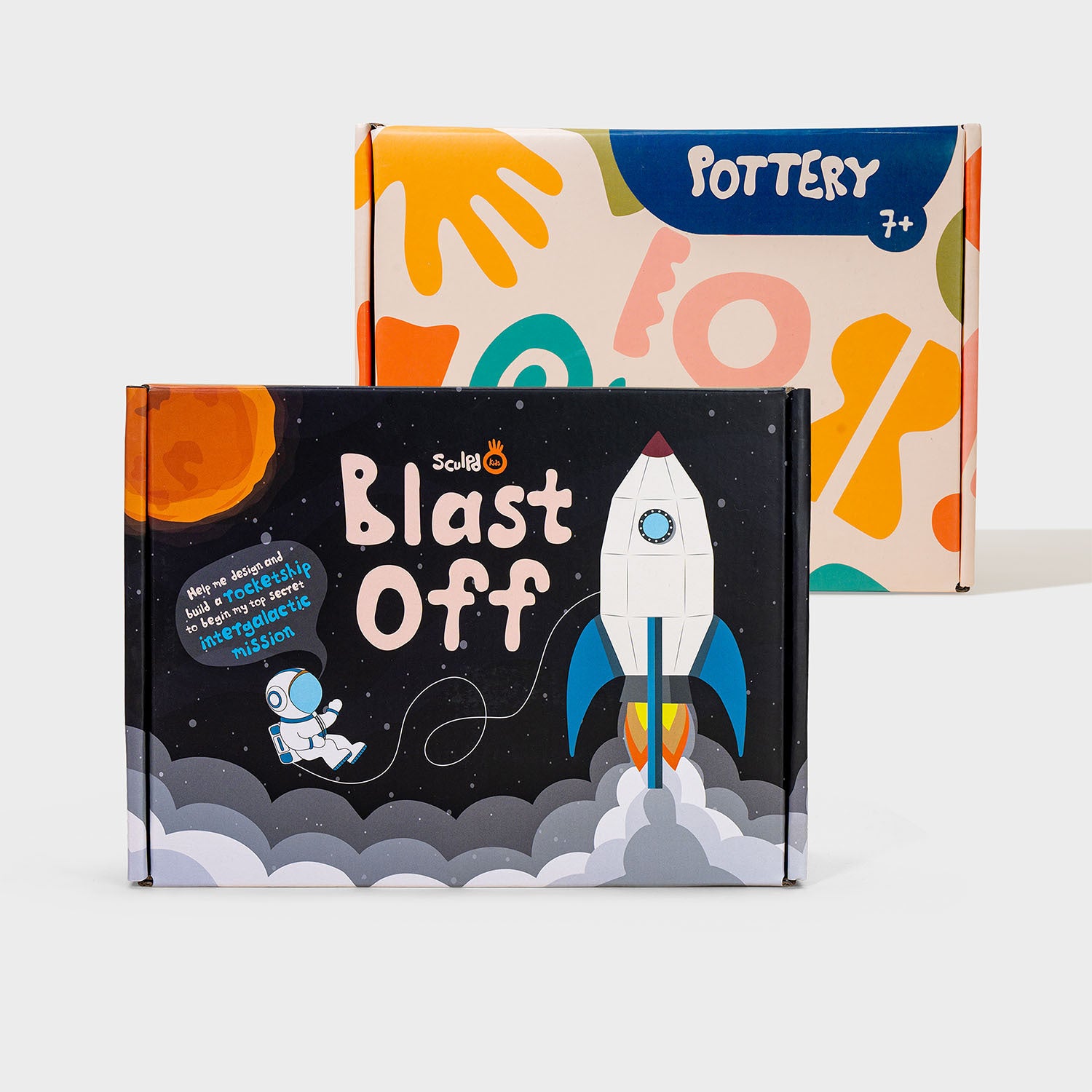 Sculpd kids pottery and rocket making bundle