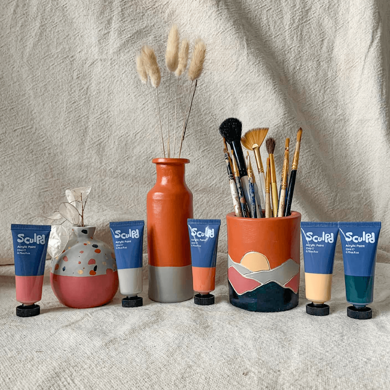 Earth Tones Acrylic Paint Set